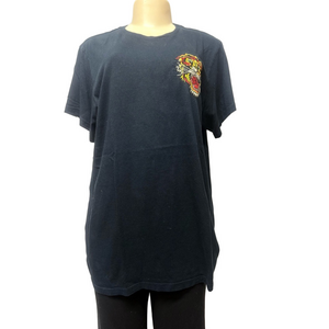 Ed Hardy Black Graphic Tee Crewneck